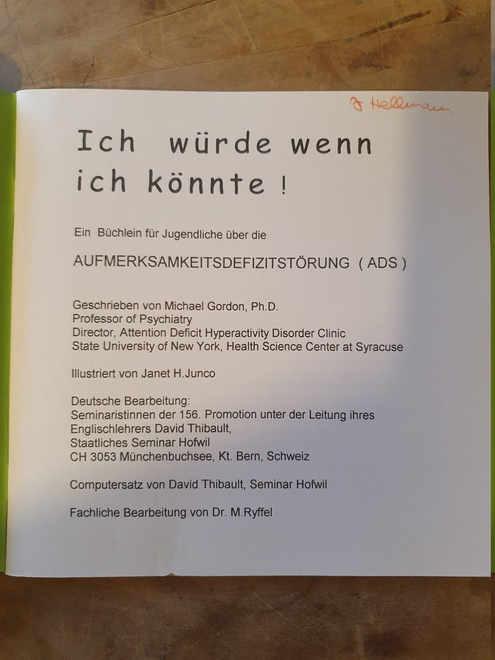 Bücher: Hilfe mein Bruder kommt Michael gordon – Gebraucht aus Zürich von loosebone 3