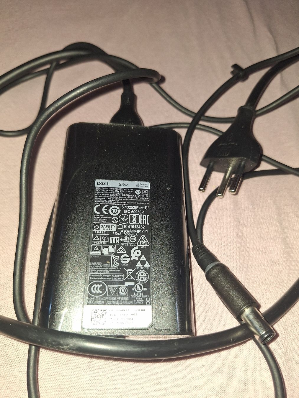 Dell Chargeur: DELL alimentation 65W  – Neuf (Voir description) à Tannay par v1n1p00h 1