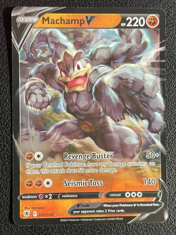 ultra rare pokemon cards for sale Machamp Vmax #194/189 Rainbow Secret Rare Astral Radiance Pokemon Card –  CTKollectables main image 0