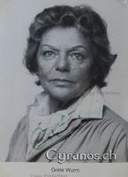 Grete Wurm (1919-2002) Schauspielerin - sign. Foto