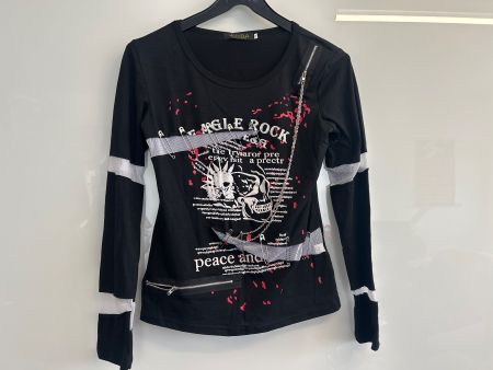 Cooles Rockiges Shirt Langarm Gothic Style Gr M NEU