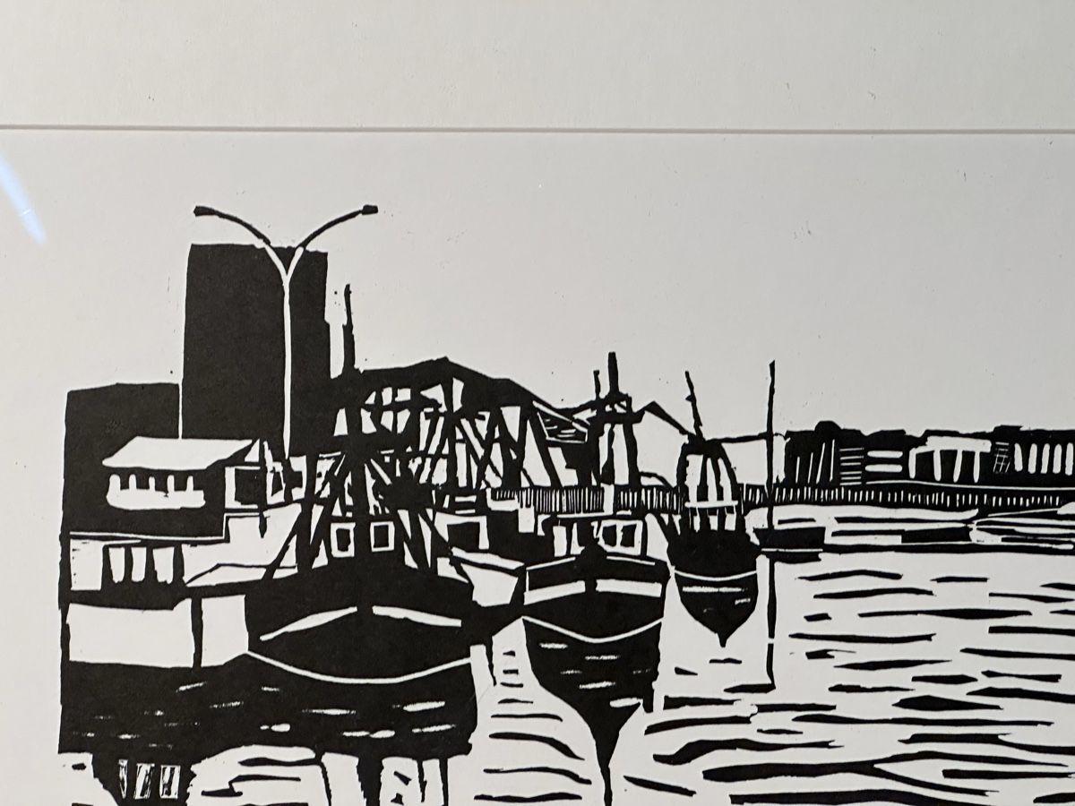 Incisioni: Linogravure originale signée encadrée 21/20 – Usato da Lausanne venduto da artnouveau04 4