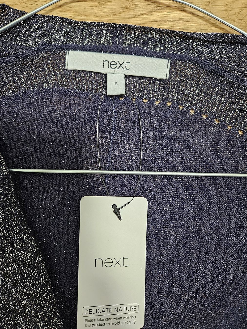 Next Giacche: Dünne Strickjacke dunkelblau-silber Gr. S NEU – Nuovo e nell'imballaggio originale da Lufingen venduto da chr_nhh6 1
