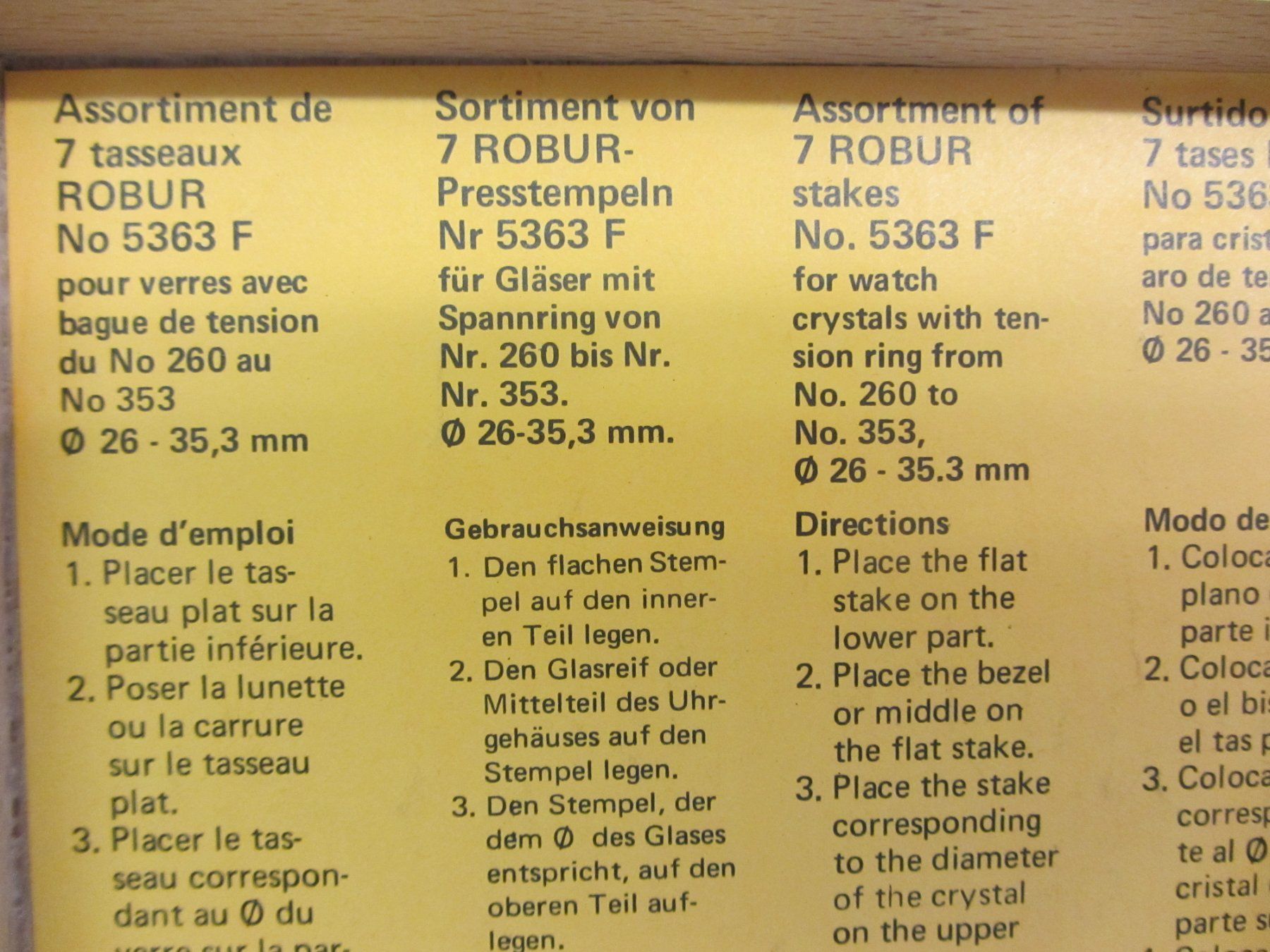 Bergeon Orologi: BERGEON Sortiment Glas-Stempel, ISOMA Gläser? – Usato da Hölstein venduto da federhaus 2