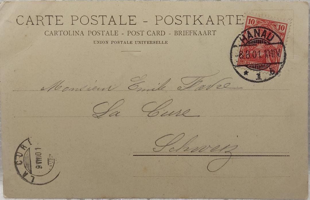 Cartoline postali: LAUSANNE - La Cathédrale - 1901 – Usato da Delémont venduto da Domdom1 1