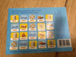 Eine volle Coop Splash Sammelkarte