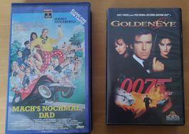 Zwei VHS Kassetten: Mach’s nochmal, Dad & GoldenEye