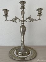 Kerzenständer, Silbrig, 3-armig für 3 Kerzen