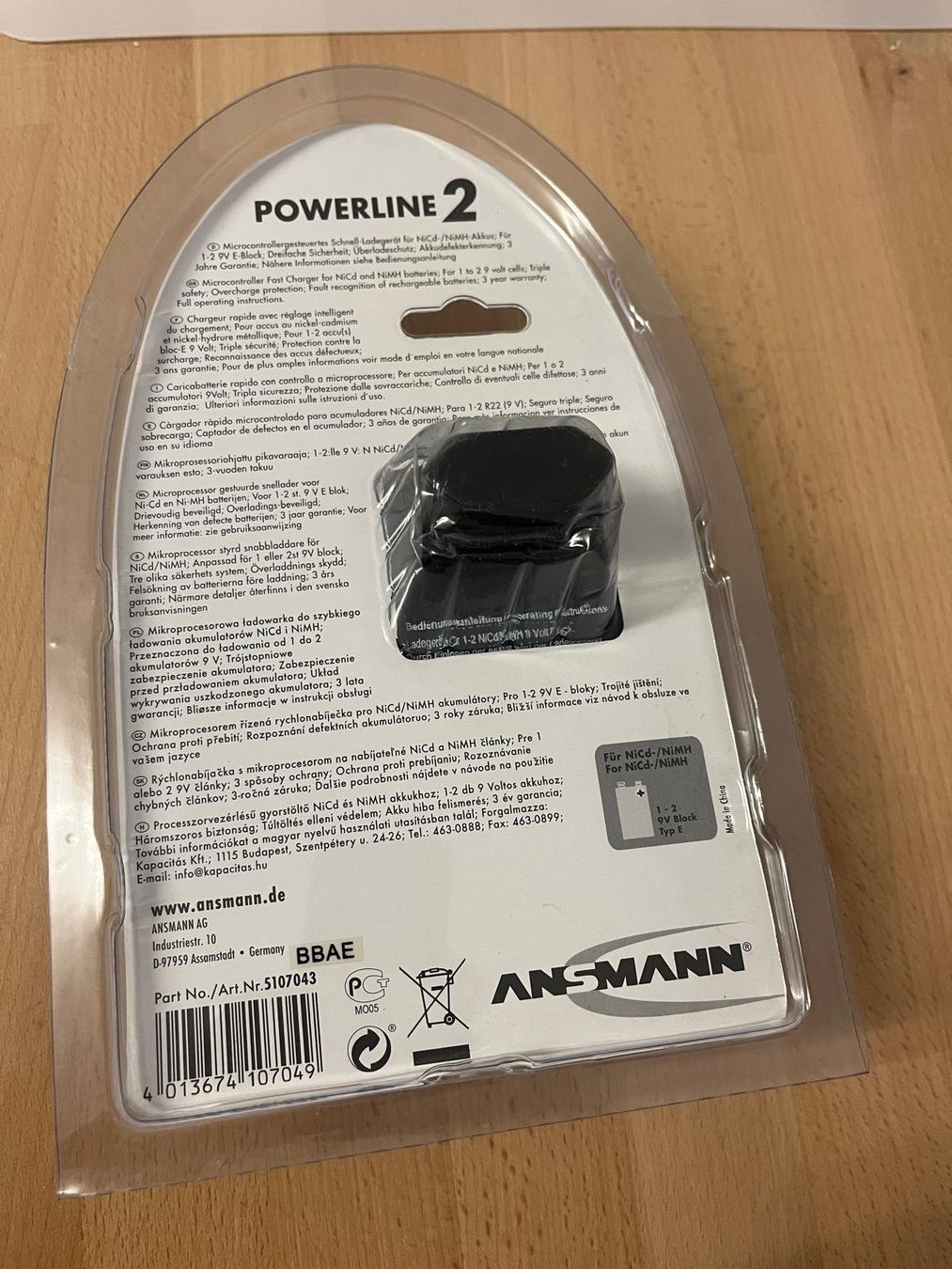 Caricabatterie: Ladegerät Powerline 2 Stecker-Ladegerät für 9-Volt-E-Block-A – Nuovo e nell'imballaggio originale da Egnach venduto da planus 1