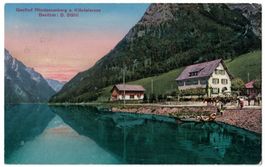 Gasthof Rhodannenberg Klöntalersee Bes. B. Stähli, gel. 1927