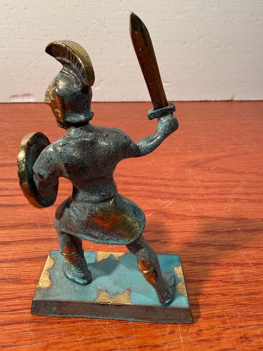 Statuette: Antique Bronze Roman Gladiator Statue - Unique Decoration – Usato da Lausanne venduto da vas_mbk2 2