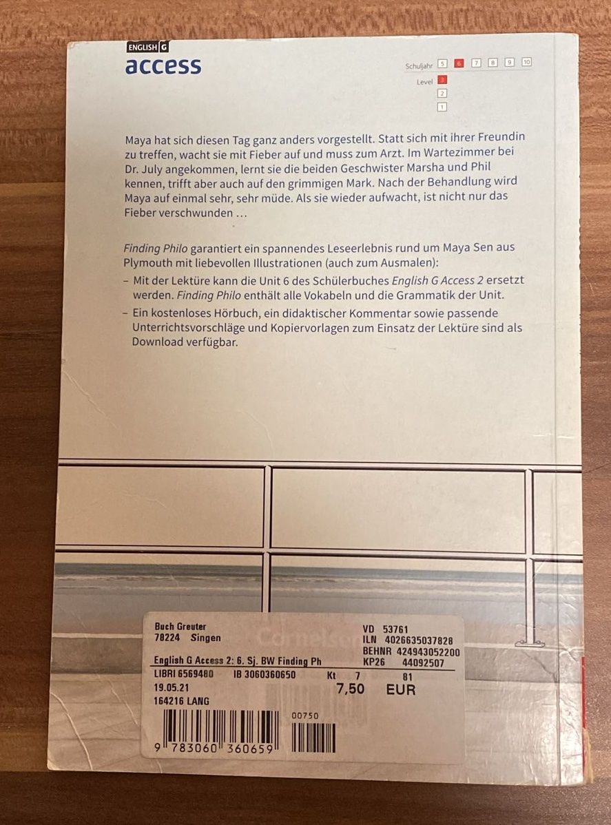 Bücher: Finding Philo von Laurence Harger – Gebraucht aus Wagenhausen von FrauLang 1