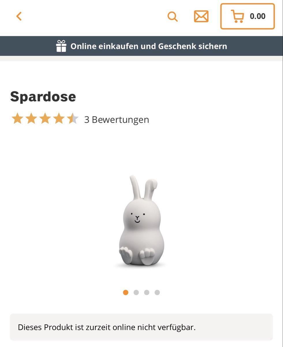 Salvadanai: COOP Sparbüchse Hase aus Silikon, 16cm – Usato da Frutigen venduto da _.Anja.B._ 3