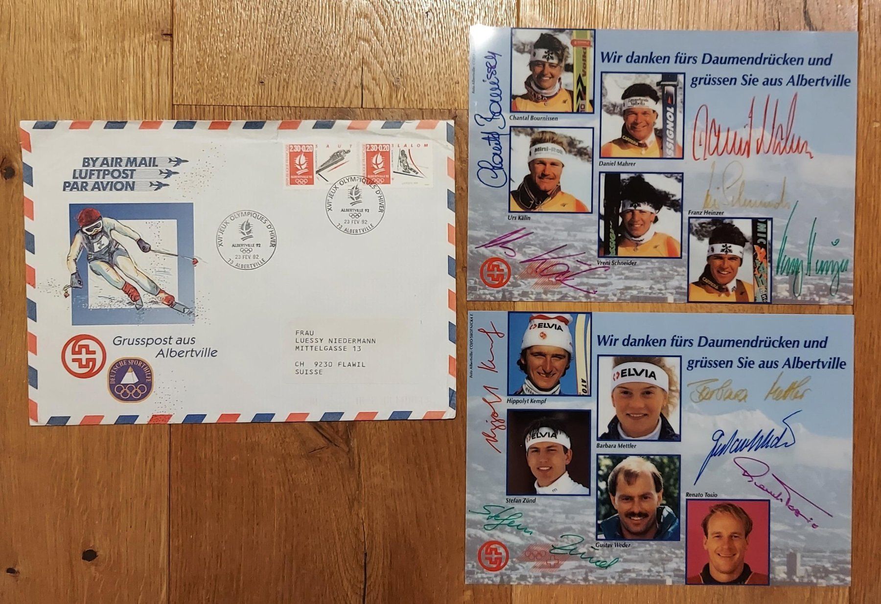 Autogramme: Autogrammkarten Albertville, Olympische Winterspiele 1992 – Neu (gemäss Beschreibung) aus Speicherschwendi von Mountain010