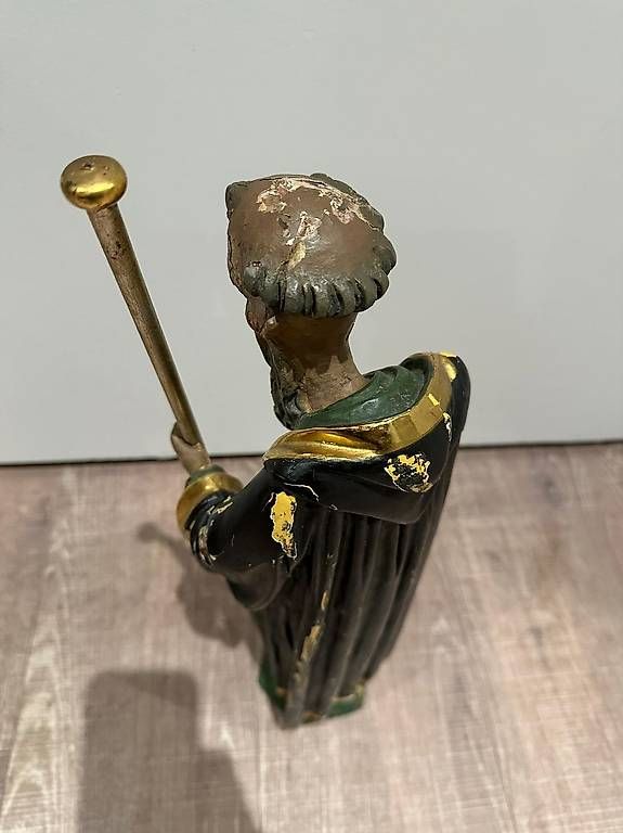 Statuette: Alte Heiligenfigur / Mönch mit Stab – Usato da Goldach venduto da Fox_Man 3