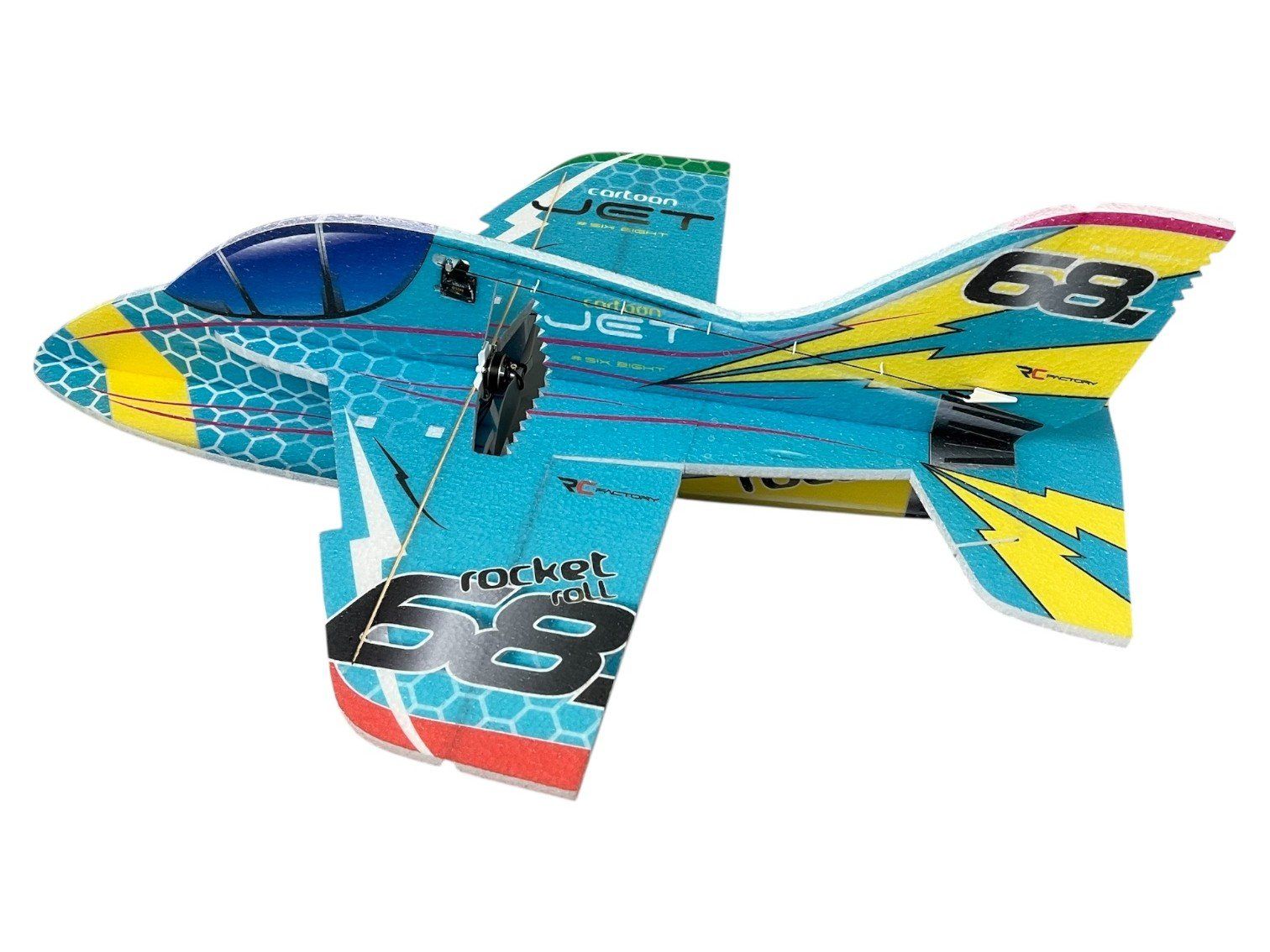 Modellismo RC: Cartoon Jet Rocket Roll 68, Spw 570mm, KIT-Version aus EPP – Nuovo e nell'imballaggio originale da Entlebuch venduto da Hebu 1