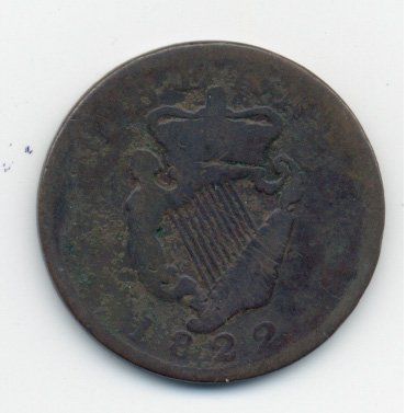 Tutti le monete: Irland Halfpenny 1822 KM#150 – Usato da Au SG venduto da Zogu