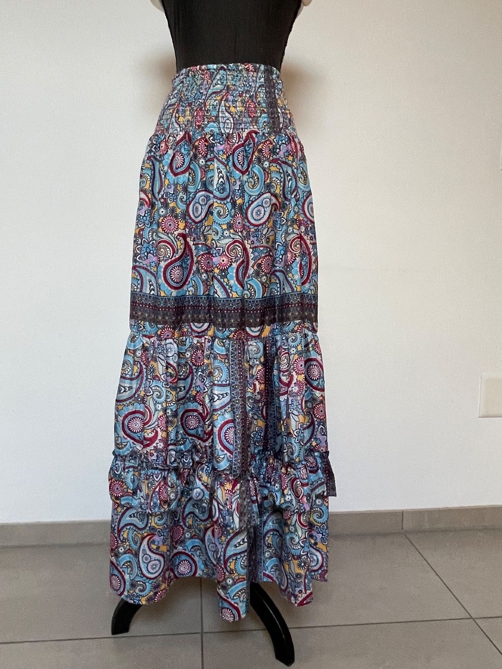 Röcke: Boho Maxi Stufenrock aus Seide – Neu (gemäss Beschreibung) aus Sigriswil von ck56 2