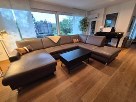 Ecksofa Beldomo echt Leder braun