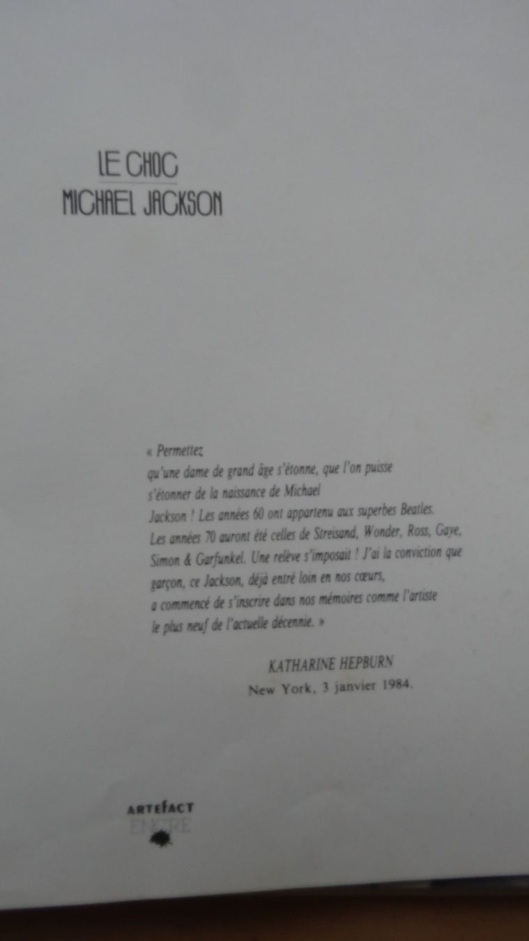 Libri: Livre Michael Jackson - Le Choc – Usato da Rebeuvelier venduto da falcon58 1