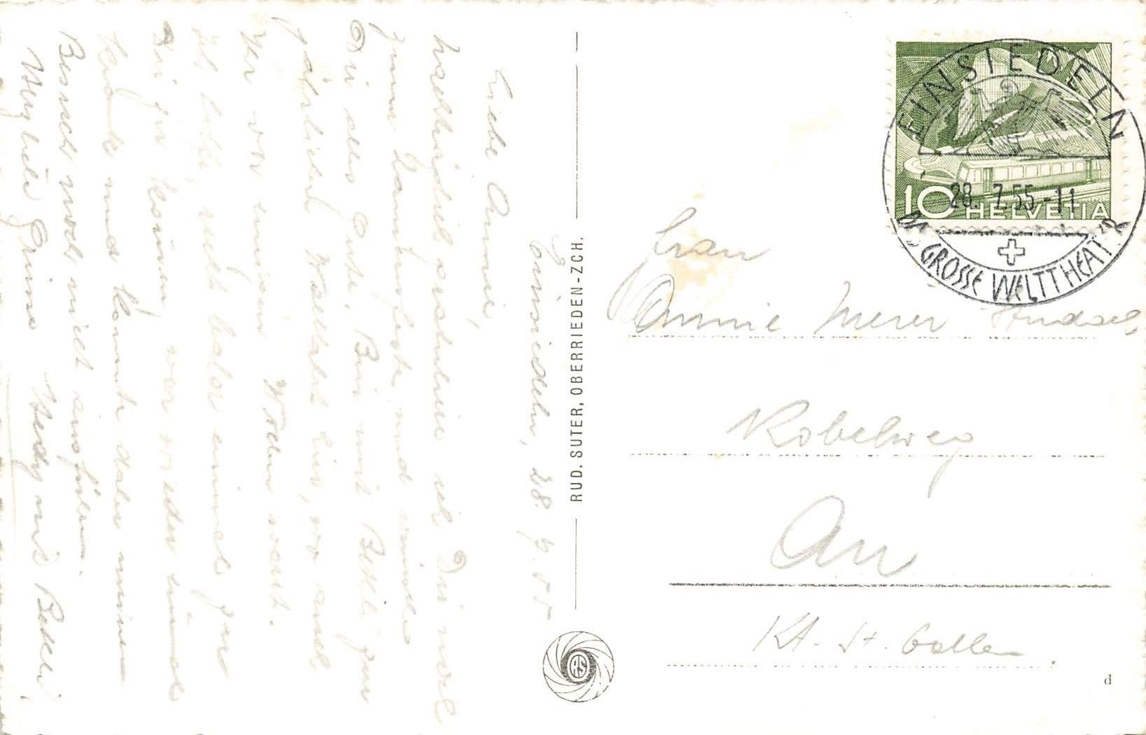 Cartoline postali: Einsiedeln Kloster – Usato da Biasca venduto da Blenio71 1