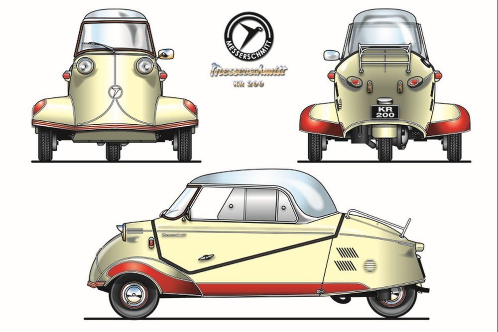 Insegne: Blechschild-MESSERSCHMITT KR 200 – Nuovo e nell'imballaggio originale da Rupperswil venduto da big-one-sale