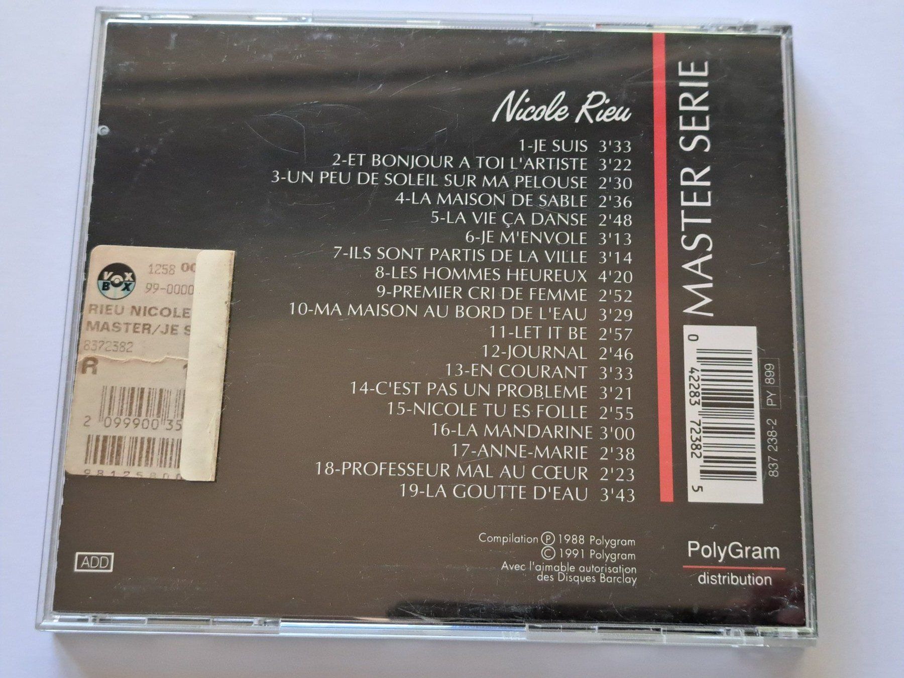 CDs: CD Master Série - Nicole Rieu  – Gebraucht aus Pully von bro_n52j 1