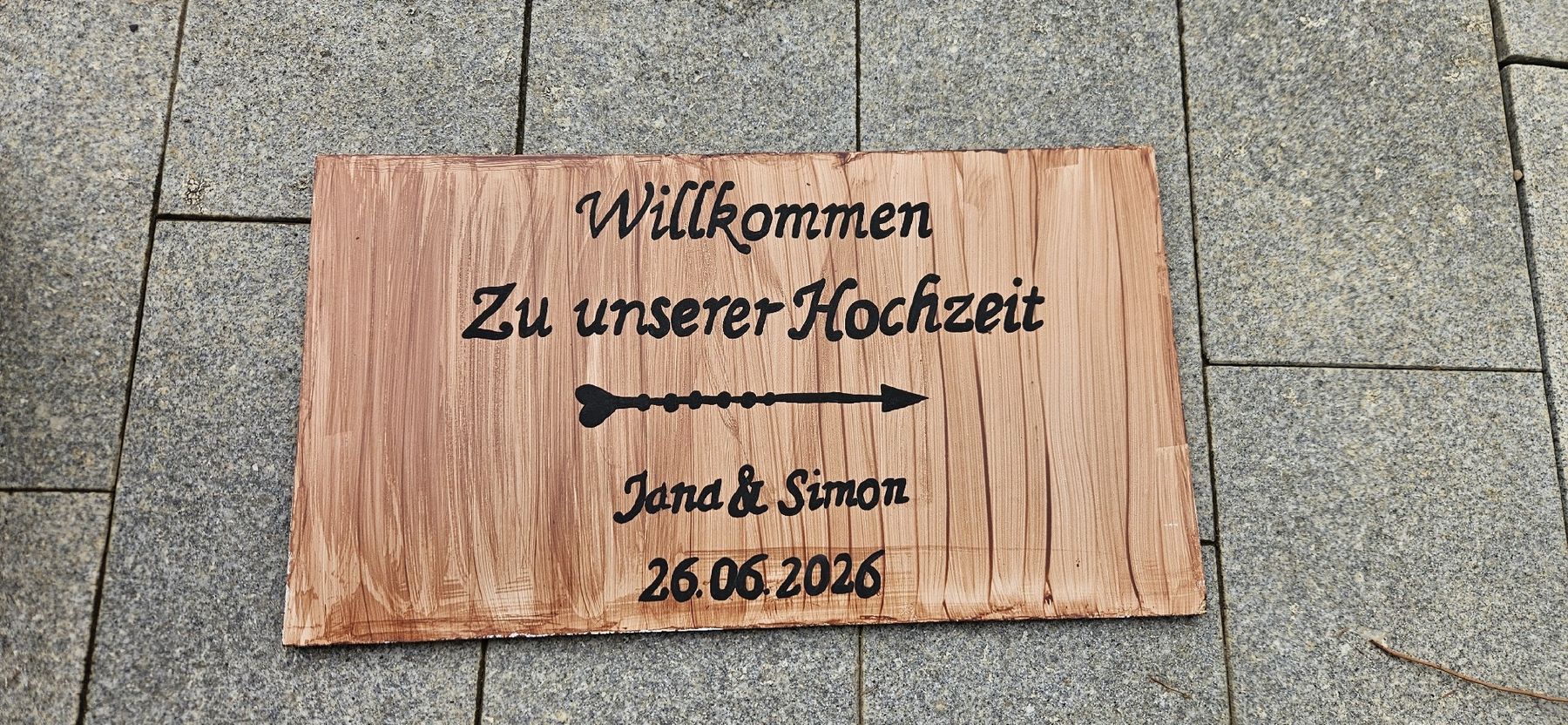 Insegne: Hochzeit Schild – Usato da Rheinsulz venduto da loeli