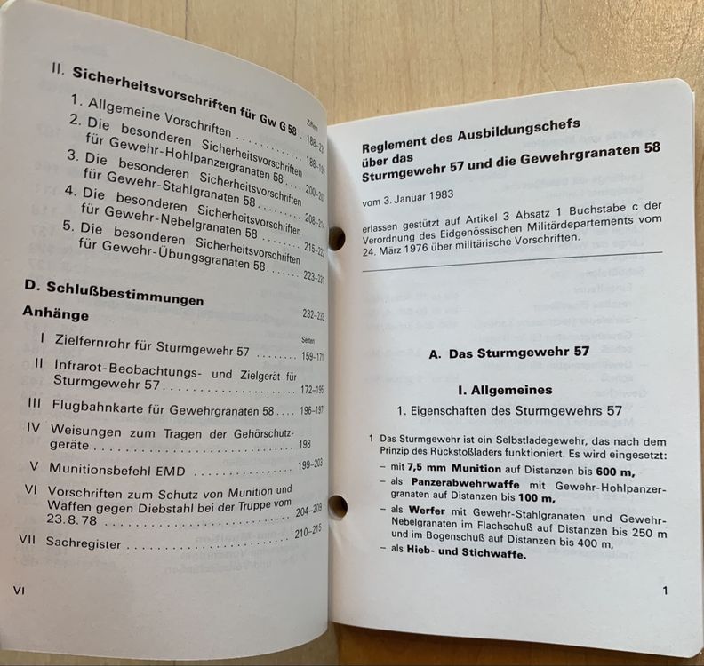 Reglement 53.100 d Das Sturmgewehr 57 und die Gewehrgranaten 5