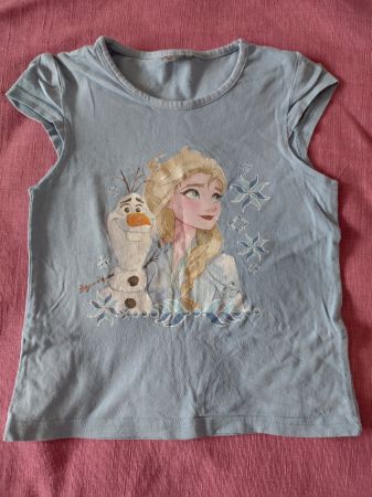 Frozen T-Shirt, Gr. 104, hellblau, Elsa & Olaf