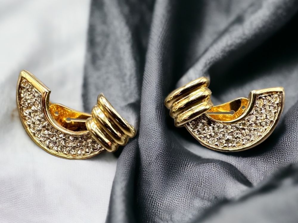 Clips à Pendants Strass Vintage Argentés - Style Années 60, Parfaits Pour Une Touche Rétro