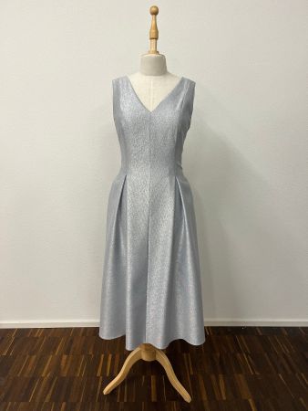 Cocktailkleid / Festkleid silberblau Gr. 44
