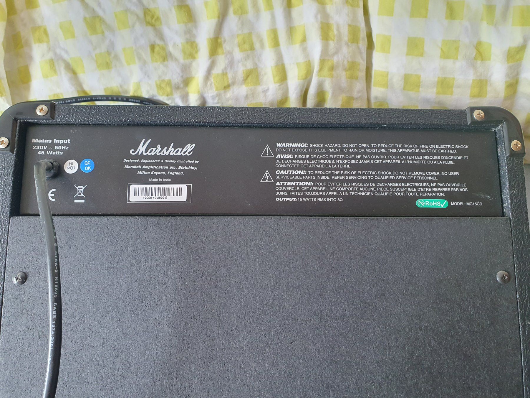 Marshall Verstärker: Verstärker Marshall MG 15CD – Gebraucht aus Bellikon von 13padi77 2