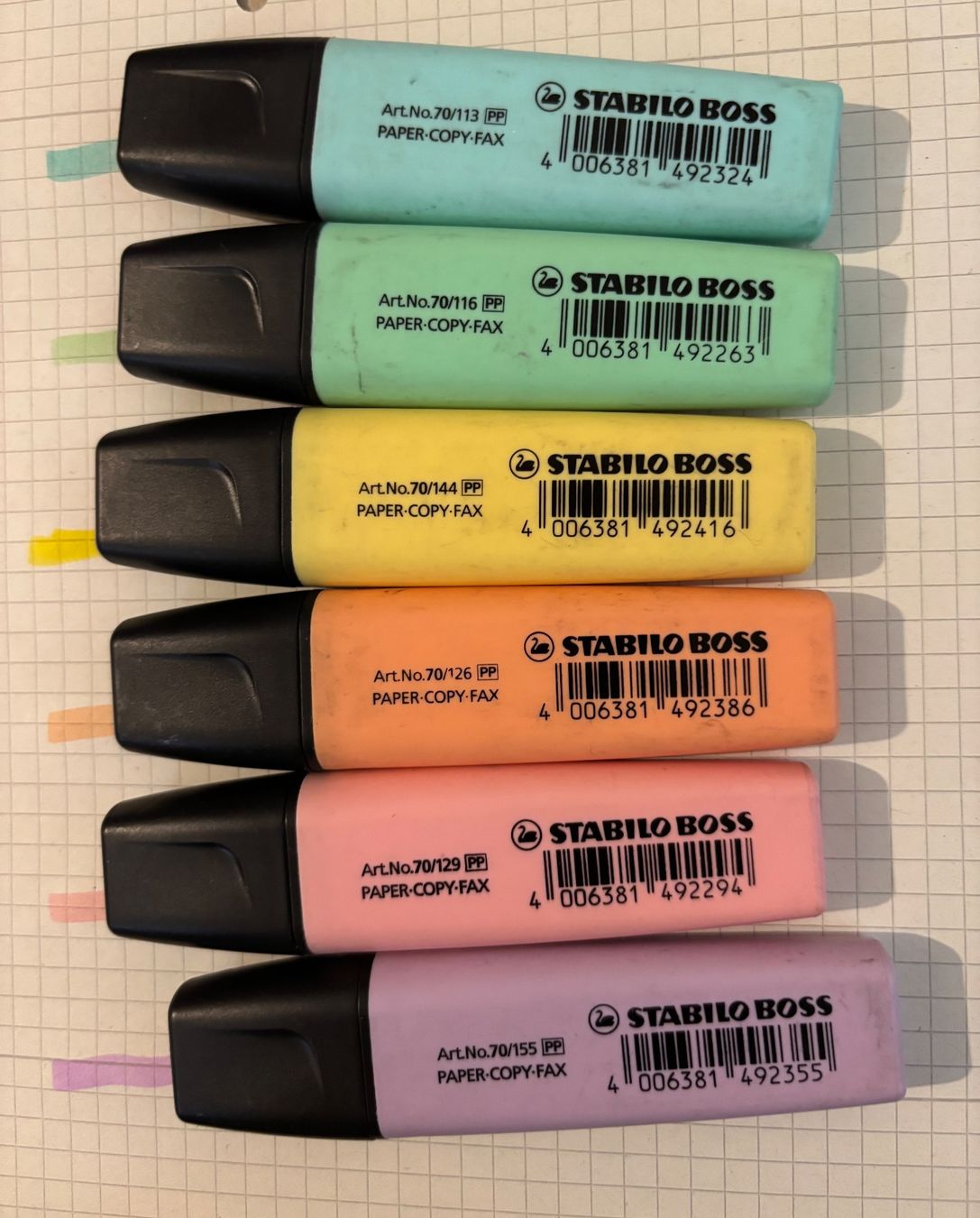 Stabilo Penna & Evidenziatori: Stabilo Boss Textmarker Set Pastell – Usato da Pfäffikon ZH venduto da Emporos_42 1