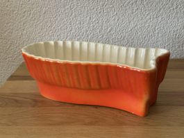 60er-70er Jahre Fischterrine Fischform Keramik Orange W.G.