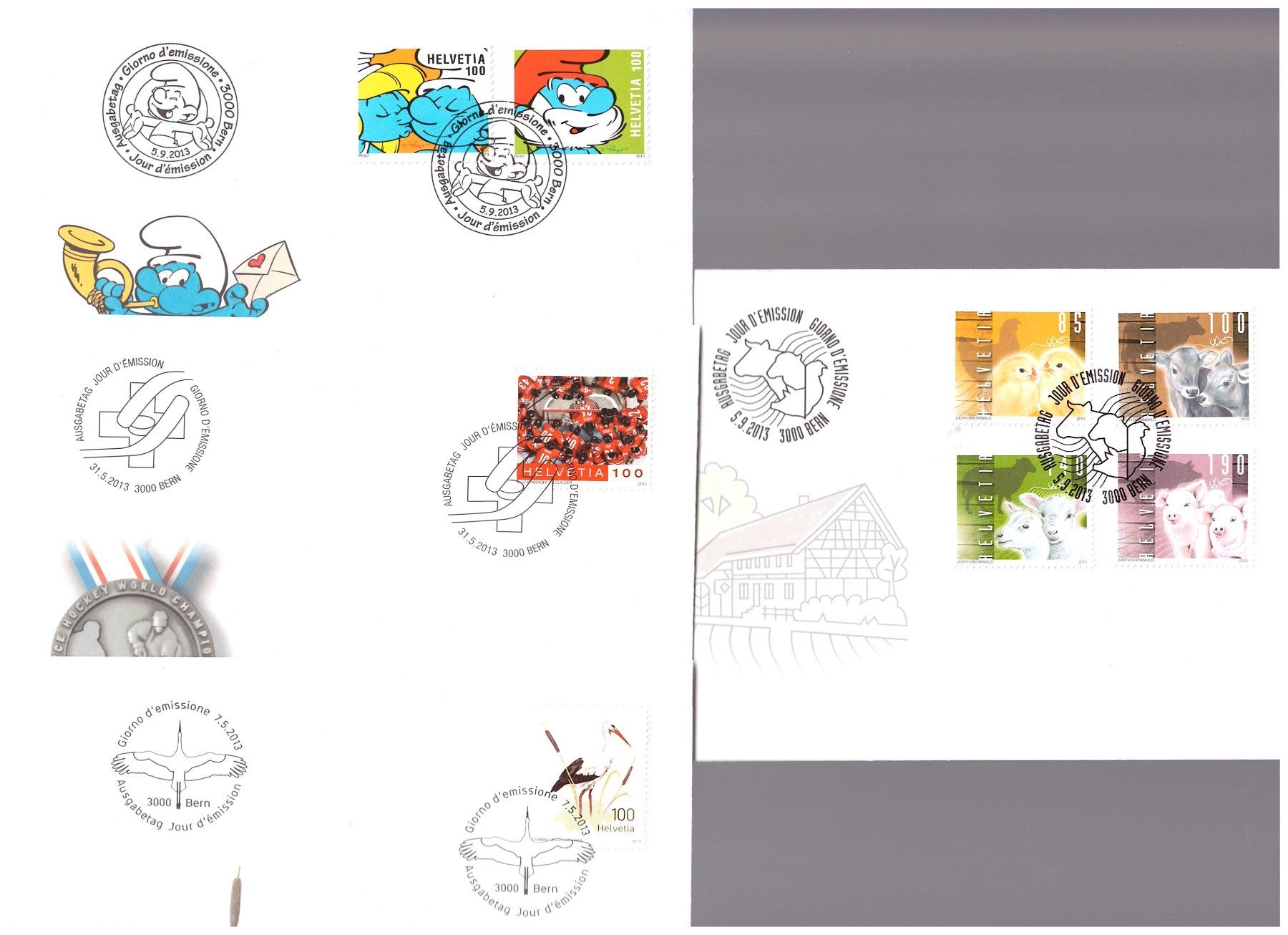 Tutti i francobolli: 2013 FIRST DAY COVER – Usato da Dübendorf venduto da Piero2 3