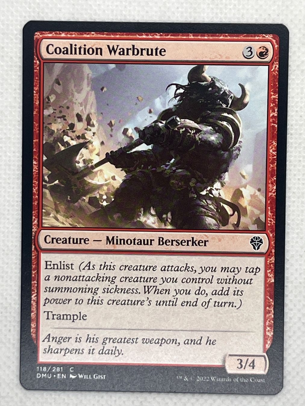 Magic The Gathering Sammelbilder & Trading cards: MTG Coalition Warbrute DMU 118 Englisch Common – Gebraucht aus Hinterkappelen von Kim1992
