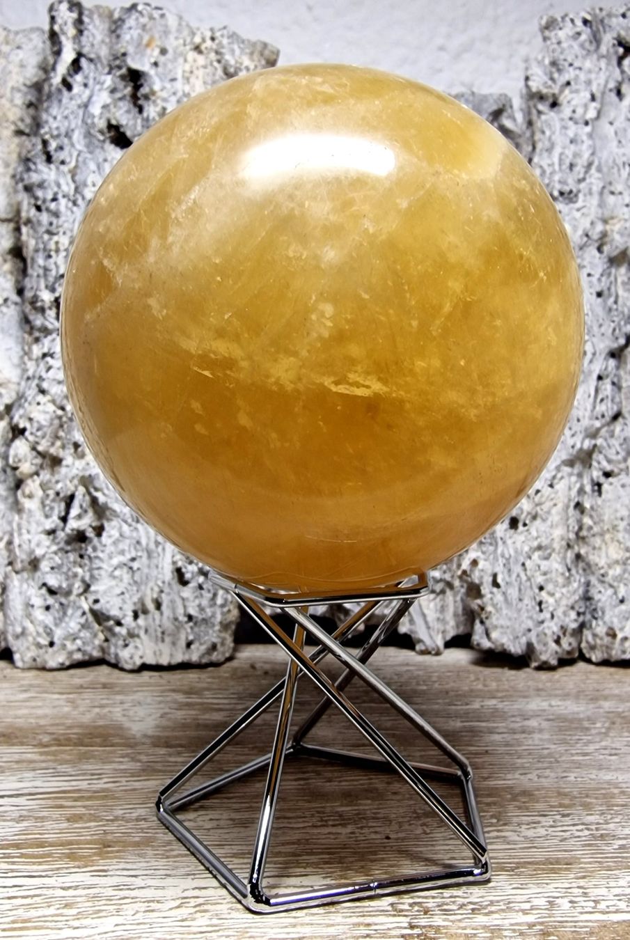 Mineralien & Heilsteine: Honig Calcit Kugel 81mm 748g – Neu (gemäss Beschreibung) aus Matzingen von Shay_Crystalz 1
