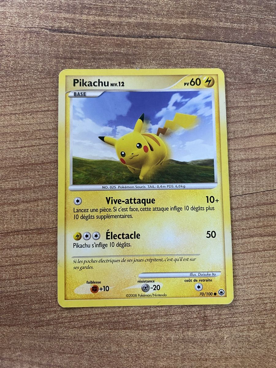 Pokémon Carte collezionabili: Carte Pokémon Pikachu 70/100 – Usato da Rossemaison venduto da Carduelis