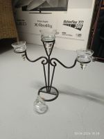 Kerzenständer Metall schwarz Glas Kerzenhalter Dekoration