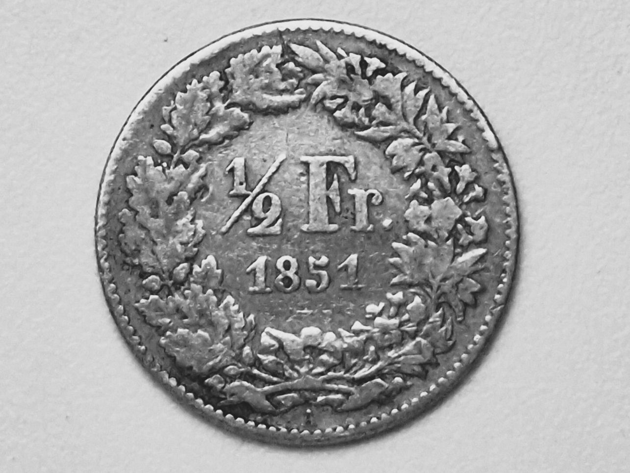Tutti le monete: 1x 1/2 Fr. - 1851 - Silber/Argent 0.900 – Usato da Rüti ZH venduto da jpee