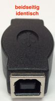 Roline Gender Changer USB-2.0 Typ-B BU/BU ca.3,5cm schwarz