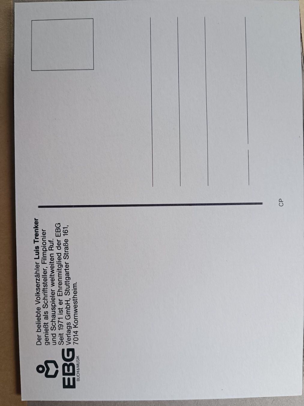 Autografi: Luis Trenker - handsigniert – Usato da Menziken venduto da Artographs 1