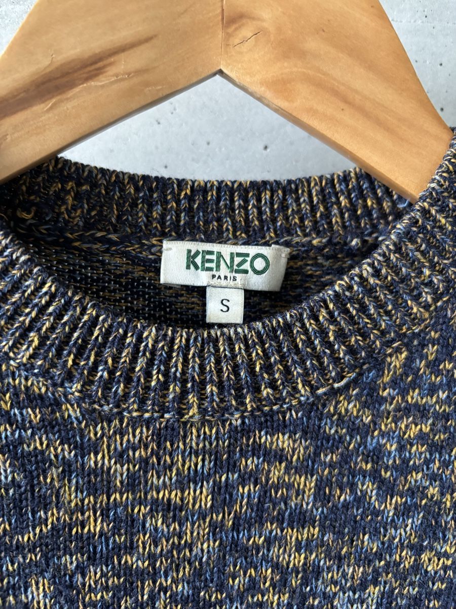 Kenzo Pullover & Sweatshirts: Kenzo Pullover S Wolle Mohair blau Melange – Gebraucht aus Rebstein von wendy321meins 1