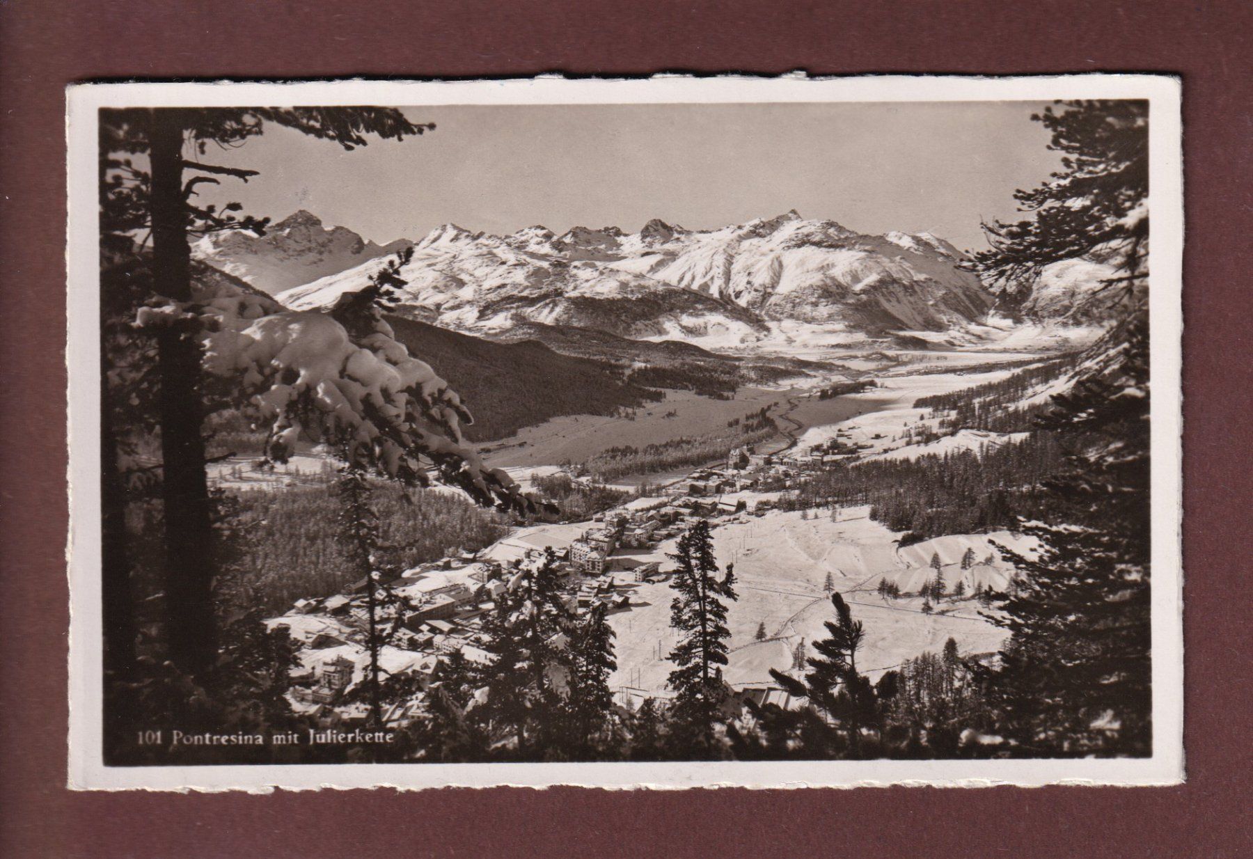 Cartoline postali: PONTRESINA - Julierkette – Usato da Pully venduto da nicecards-shop
