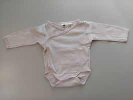 Wickelbody Grösse 62, H&M, rosa gestreift