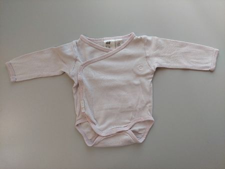 Wickelbody Grösse 62, H&M, rosa gestreift