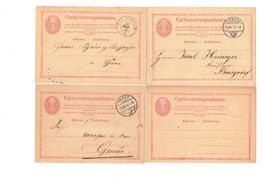 CH 4x Ganzsache Postkarte o um 1880 - #4