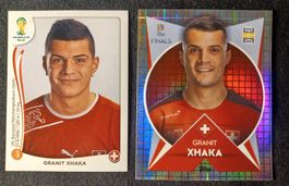 2x Granit Xhaka Card Schweiz Nati 2014 & 2022 Panini Topps