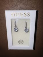 Guess Ohrringe, neu, silberfarben, mit Strass-Steinen.